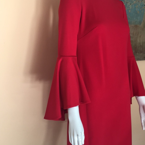 Calvin Klein Red Solid Sheath dress size 2 - Picture 8 of 16